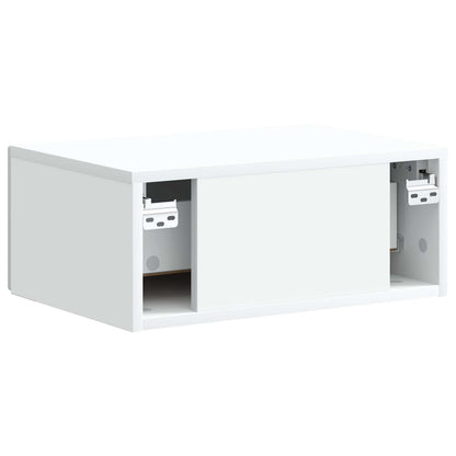 vidaXL Wall-Mounted Bedside Cabinet 2 pcs White 49 x 34.5 x 20 cm
