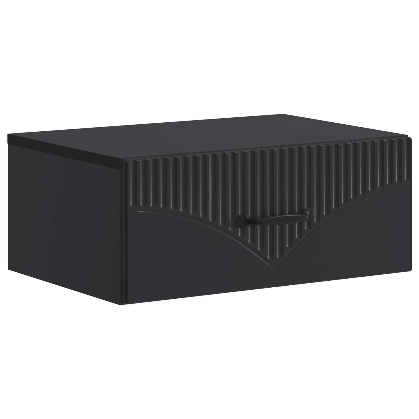 vidaXL Wall-Mounted Bedside Cabinet 2 pcs Black 49 x 34.5 x 20 cm