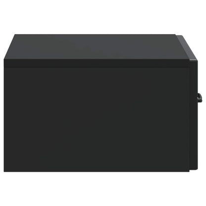 vidaXL Wall-Mounted Bedside Cabinet 2 pcs Black 49 x 34.5 x 20 cm