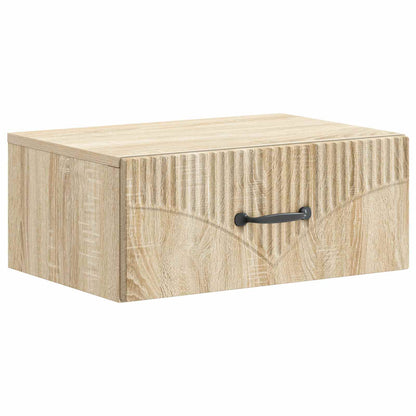 vidaXL Wall-Mounted Bedside Cabinet 2 pcs Sonoma Oak 49 x 34.5 x 20 cm