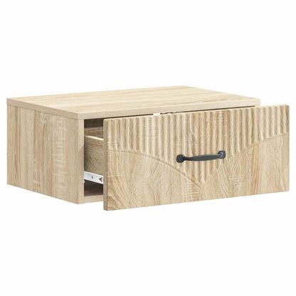 vidaXL Wall-Mounted Bedside Cabinet 2 pcs Sonoma Oak 49 x 34.5 x 20 cm