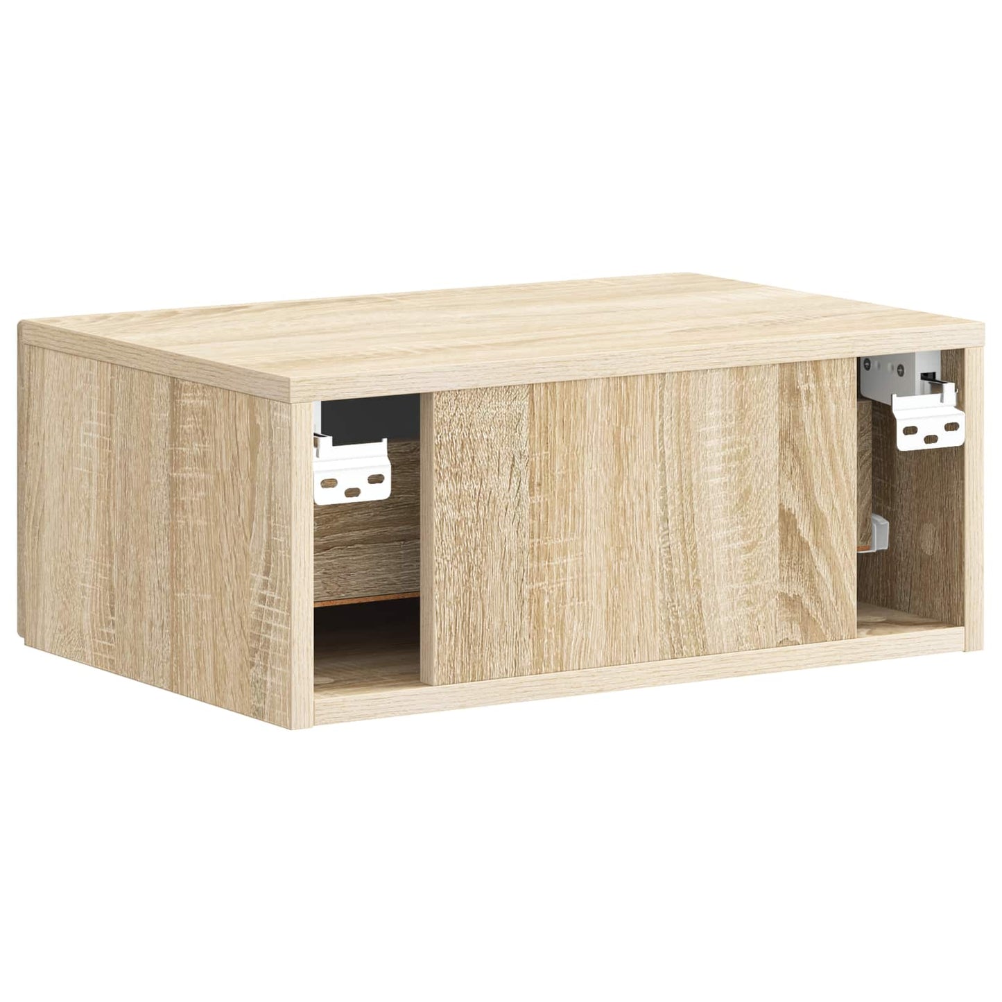 vidaXL Wall-Mounted Bedside Cabinet 2 pcs Sonoma Oak 49 x 34.5 x 20 cm