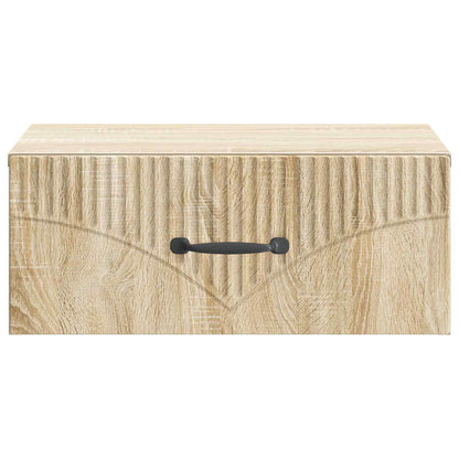 vidaXL Wall-Mounted Bedside Cabinet 2 pcs Sonoma Oak 49 x 34.5 x 20 cm