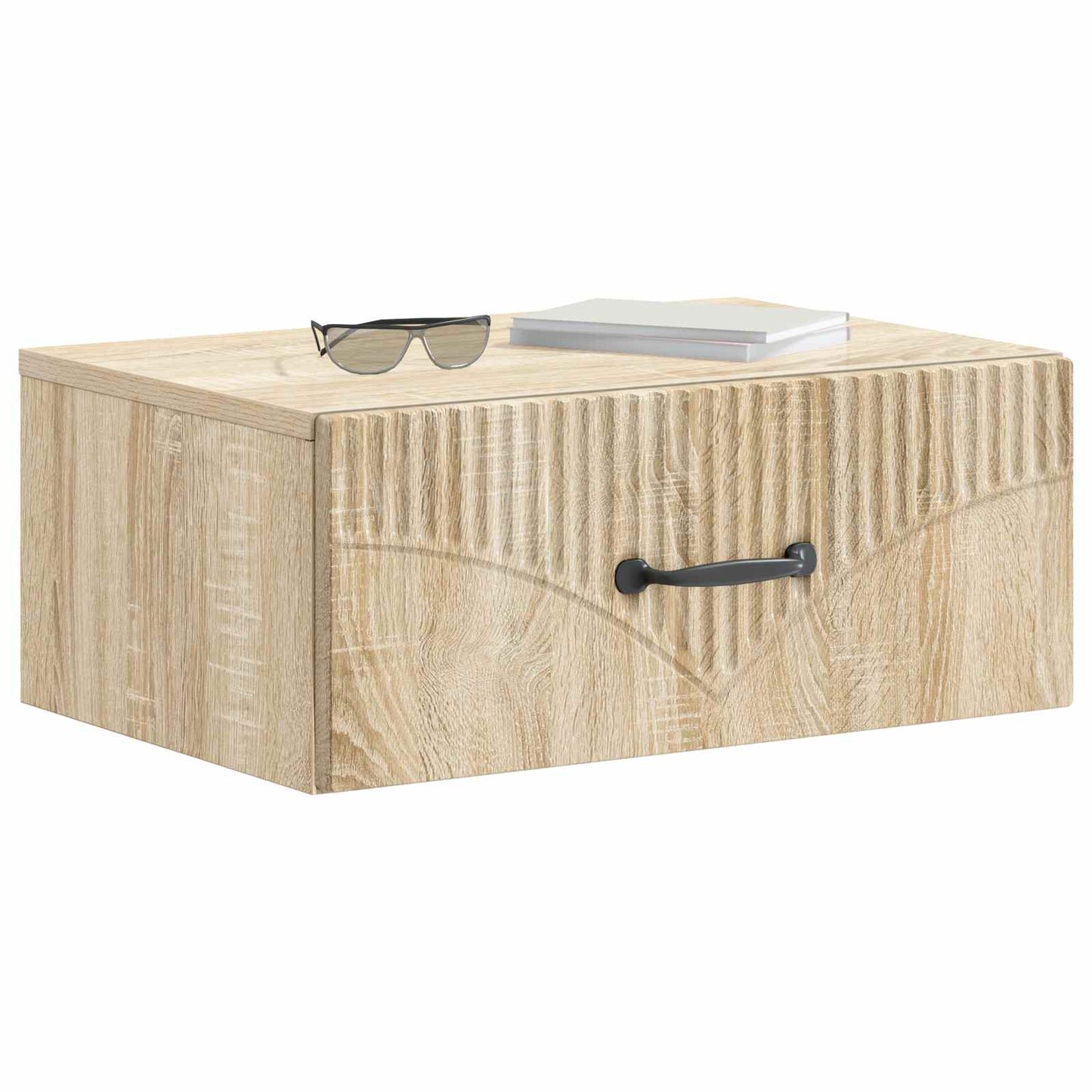 vidaXL Wall-Mounted Bedside Cabinet 2 pcs Sonoma Oak 49 x 34.5 x 20 cm