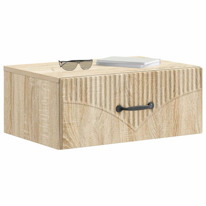 vidaXL Wall-Mounted Bedside Cabinet 2 pcs Sonoma Oak 49 x 34.5 x 20 cm