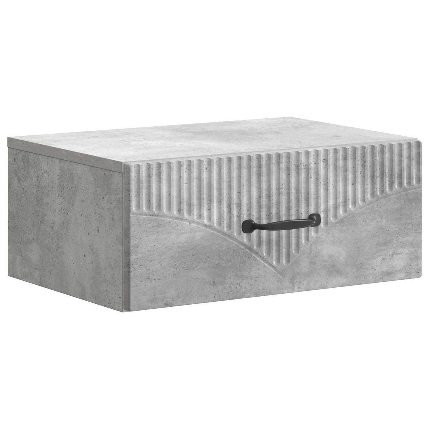 vidaXL Wall-Mounted Bedside Cabinet Concrete Grey 49 x 34.5 x 20 cm