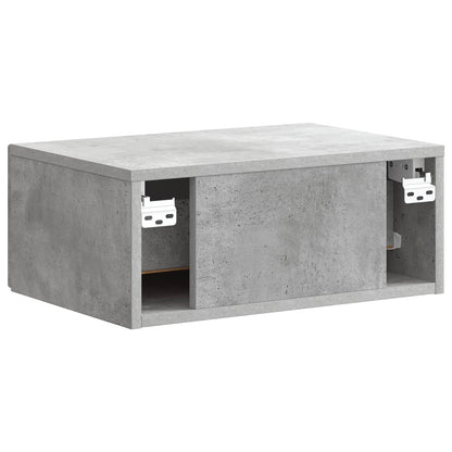 vidaXL Wall-Mounted Bedside Cabinet Concrete Grey 49 x 34.5 x 20 cm