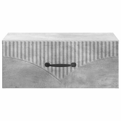 vidaXL Wall-Mounted Bedside Cabinet Concrete Grey 49 x 34.5 x 20 cm
