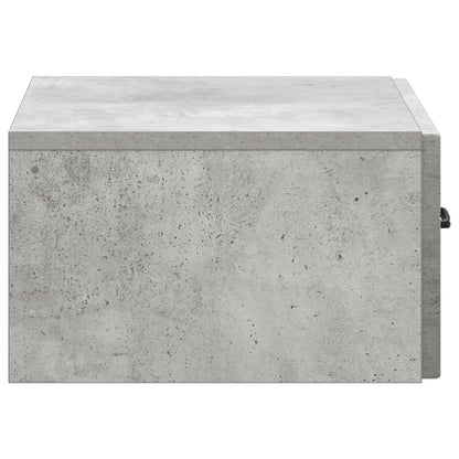 vidaXL Wall-Mounted Bedside Cabinet Concrete Grey 49 x 34.5 x 20 cm