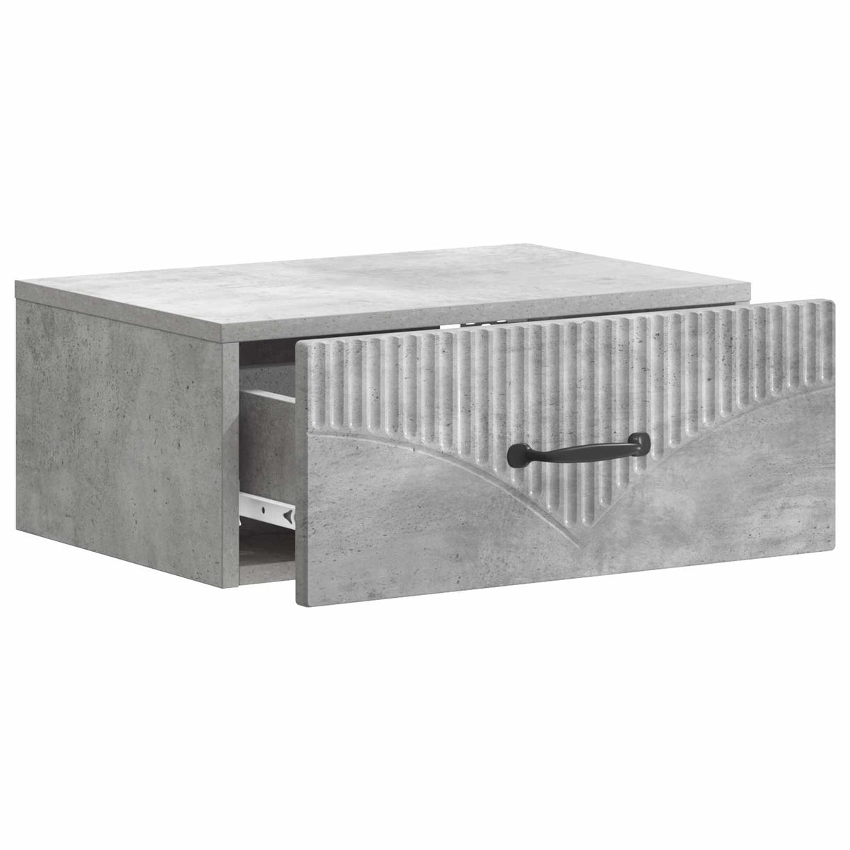 vidaXL Wall-Mounted Bedside Cabinet 2 pcs Concrete Grey