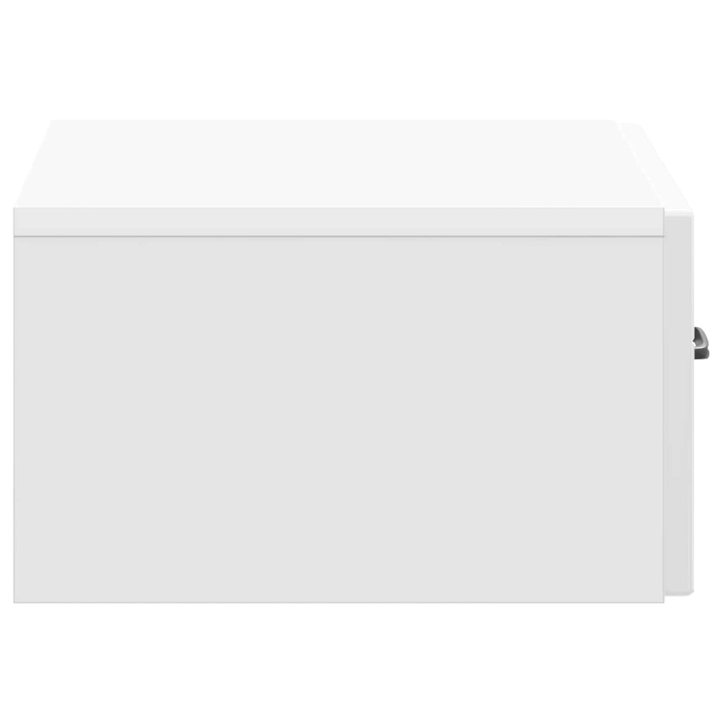 vidaXL Wall-Mounted Bedside Cabinet High Gloss White 49 x 34.5 x 20 cm