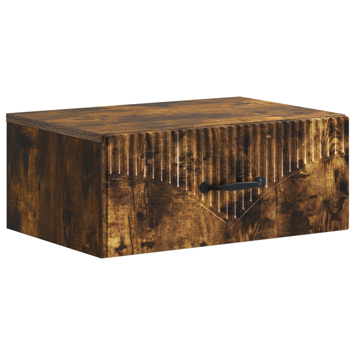 vidaXL Wall-Mounted Bedside Cabinet 2 pcs Smoked Oak 49 x 34.5 x 20 cm