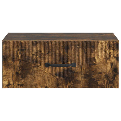 vidaXL Wall-Mounted Bedside Cabinet 2 pcs Smoked Oak 49 x 34.5 x 20 cm