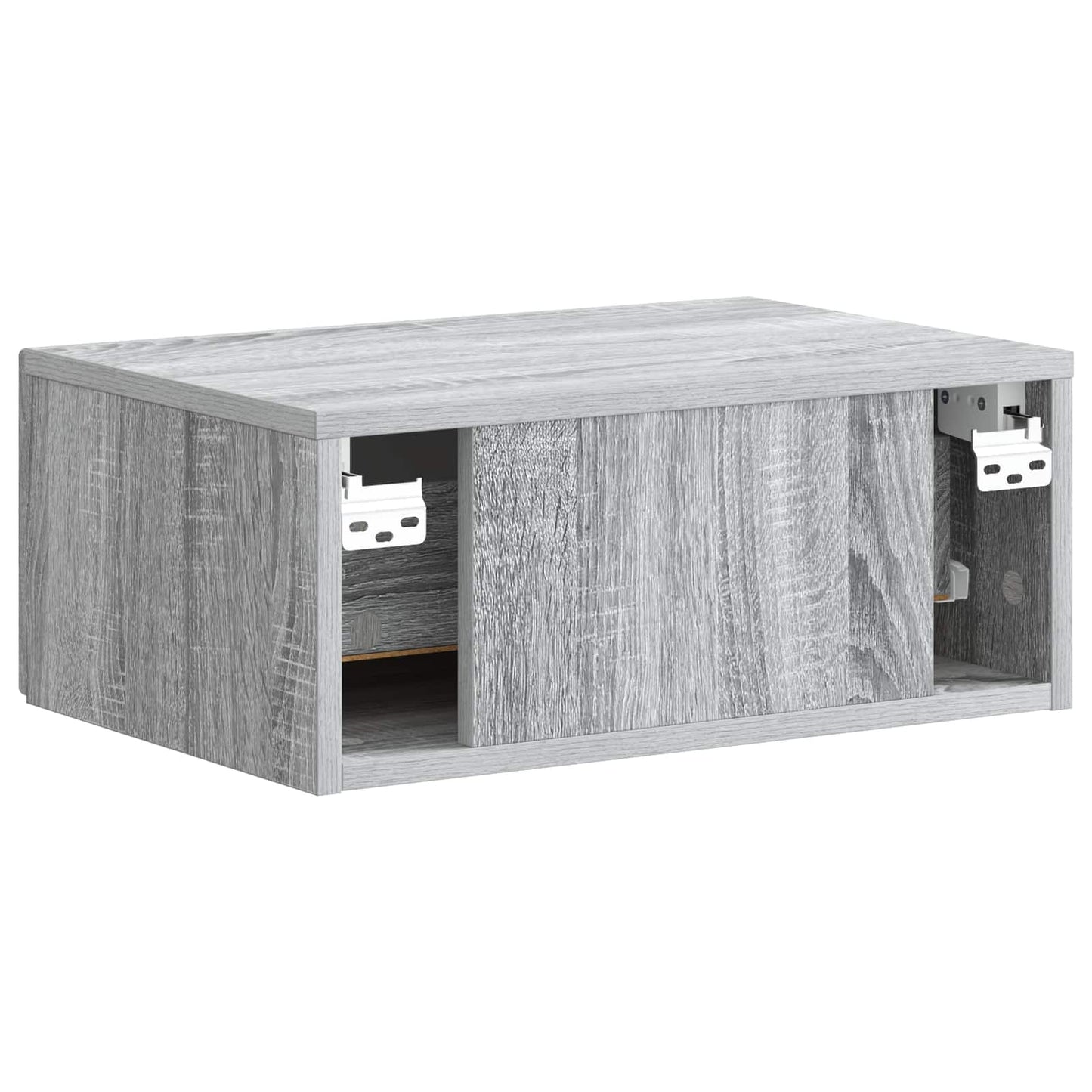 vidaXL Wall-Mounted Bedside Cabinet Grey Sonoma 49 x 34.5 x 20 cm