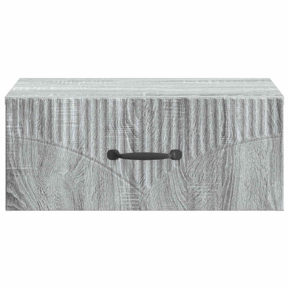vidaXL Wall-Mounted Bedside Cabinet Grey Sonoma 49 x 34.5 x 20 cm