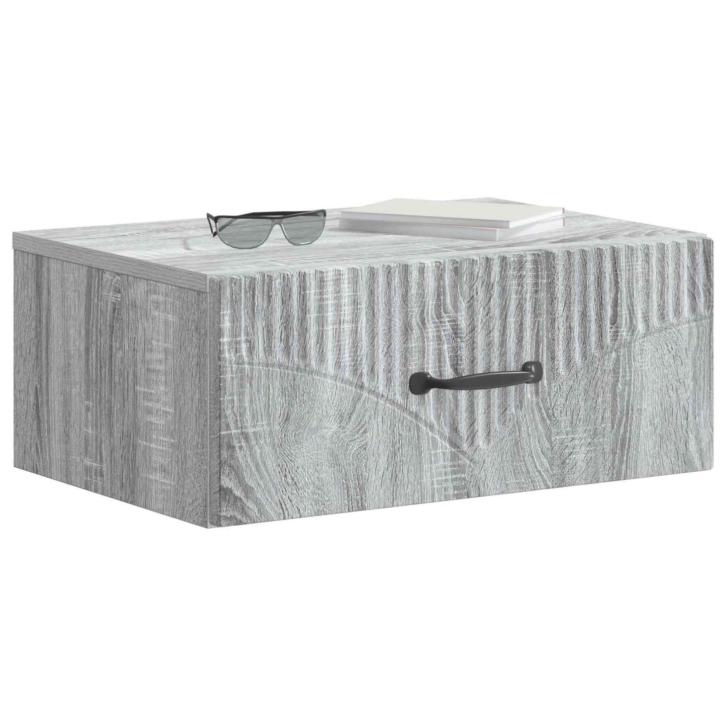 vidaXL Wall-Mounted Bedside Cabinet Grey Sonoma 49 x 34.5 x 20 cm