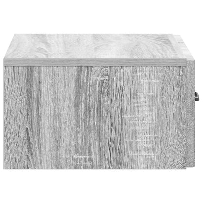 vidaXL Wall-Mounted Bedside Cabinet Grey Sonoma 49 x 34.5 x 20 cm