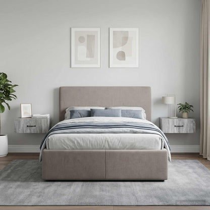 vidaXL Wall-Mounted Bedside Cabinet 2 pcs Grey Sonoma Engineered Wood
