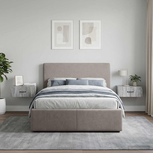 vidaXL Wall-Mounted Bedside Cabinet 2 pcs Grey Sonoma Engineered Wood