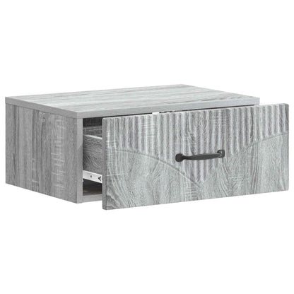 vidaXL Wall-Mounted Bedside Cabinet 2 pcs Grey Sonoma Engineered Wood