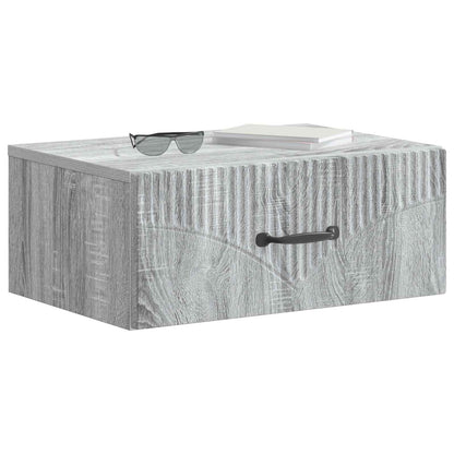 vidaXL Wall-Mounted Bedside Cabinet 2 pcs Grey Sonoma Engineered Wood