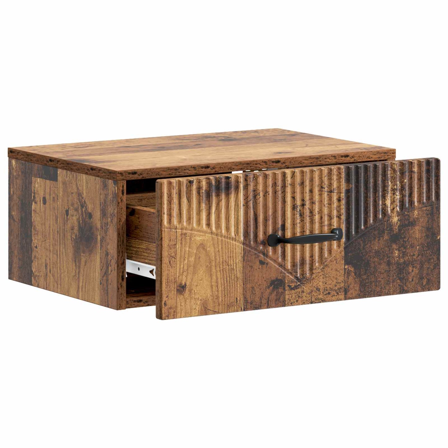 vidaXL Wall-Mounted Bedside Cabinet Old Wood 49 x 34.5 x 20 cm