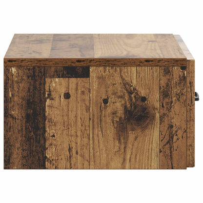 vidaXL Wall-Mounted Bedside Cabinet Old Wood 49 x 34.5 x 20 cm