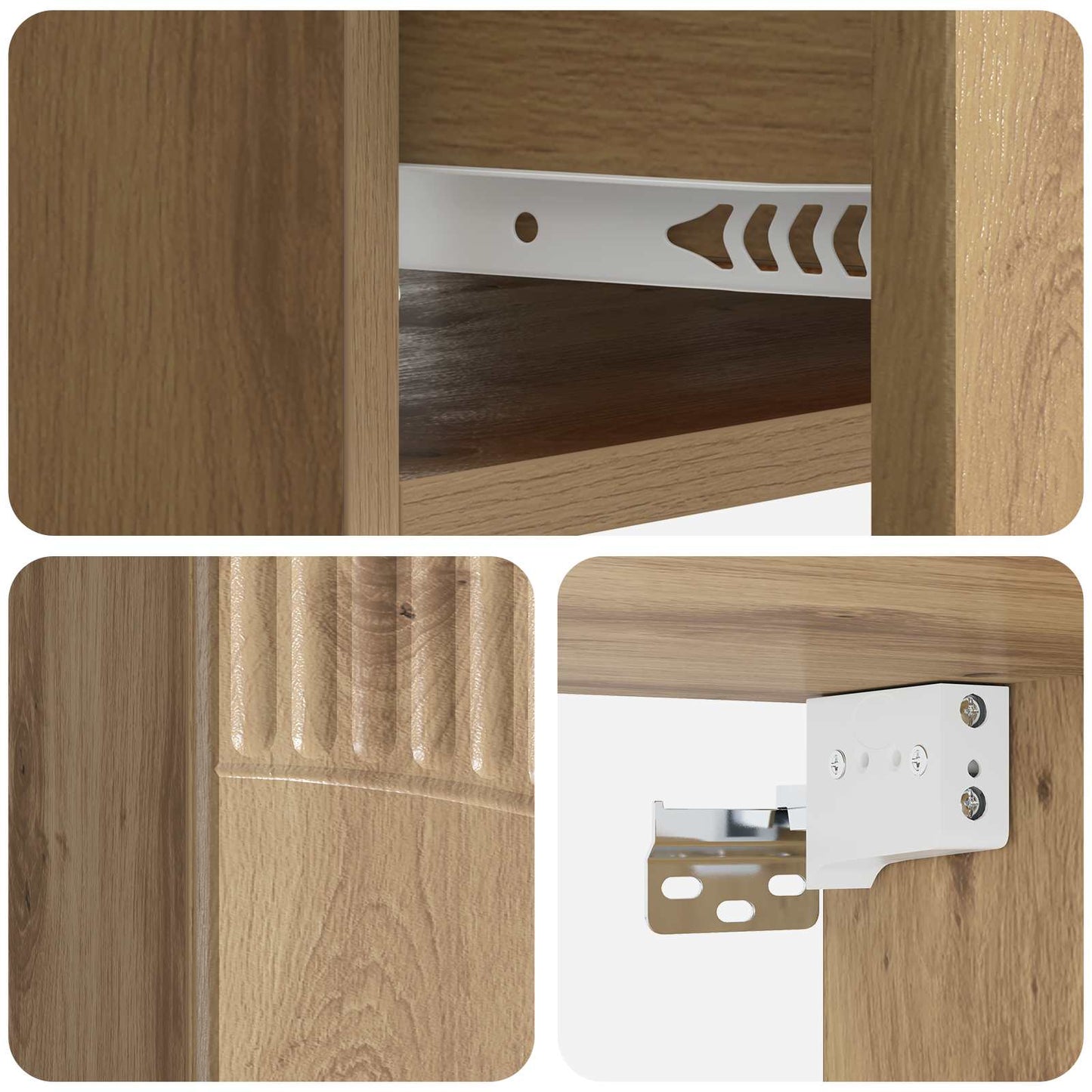 vidaXL Wall-Mounted Bedside Cabinet Artisan Oak 49 x 34.5 x 20 cm