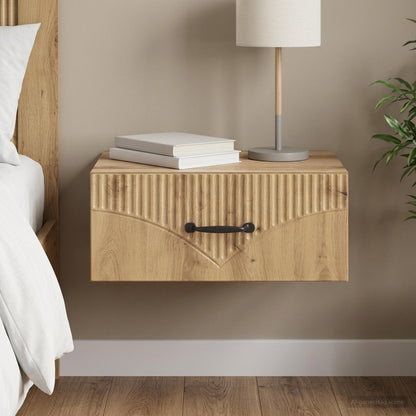 vidaXL Wall-Mounted Bedside Cabinet Artisan Oak 49 x 34.5 x 20 cm