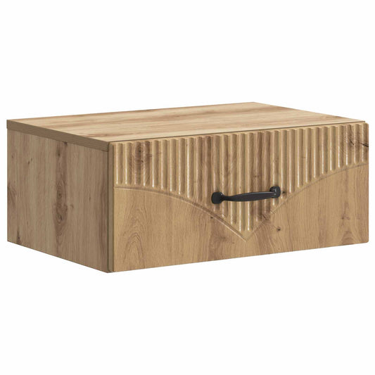 vidaXL Wall-Mounted Bedside Cabinet Artisan Oak 49 x 34.5 x 20 cm