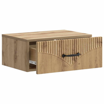 vidaXL Wall-Mounted Bedside Cabinet Artisan Oak 49 x 34.5 x 20 cm
