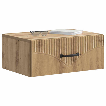 vidaXL Wall-Mounted Bedside Cabinet Artisan Oak 49 x 34.5 x 20 cm