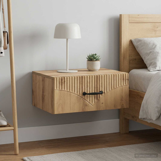 vidaXL Wall-Mounted Bedside Cabinet 2 pcs Artisan Oak