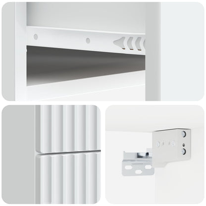 vidaXL Wall-Mounted Bedside Cabinet White 34.5 x 33 x 40 cm