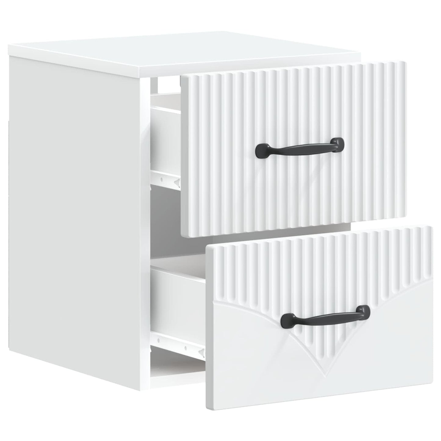 vidaXL Wall-Mounted Bedside Cabinet White 34.5 x 33 x 40 cm