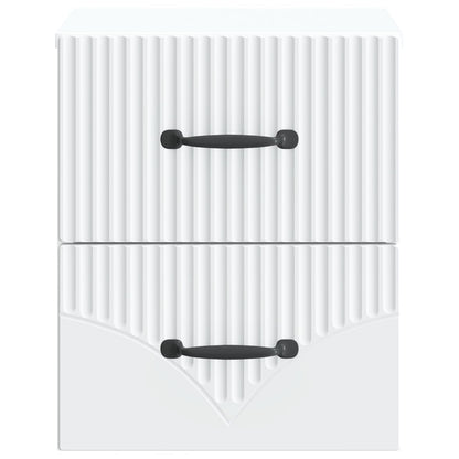 vidaXL Wall-Mounted Bedside Cabinet White 34.5 x 33 x 40 cm