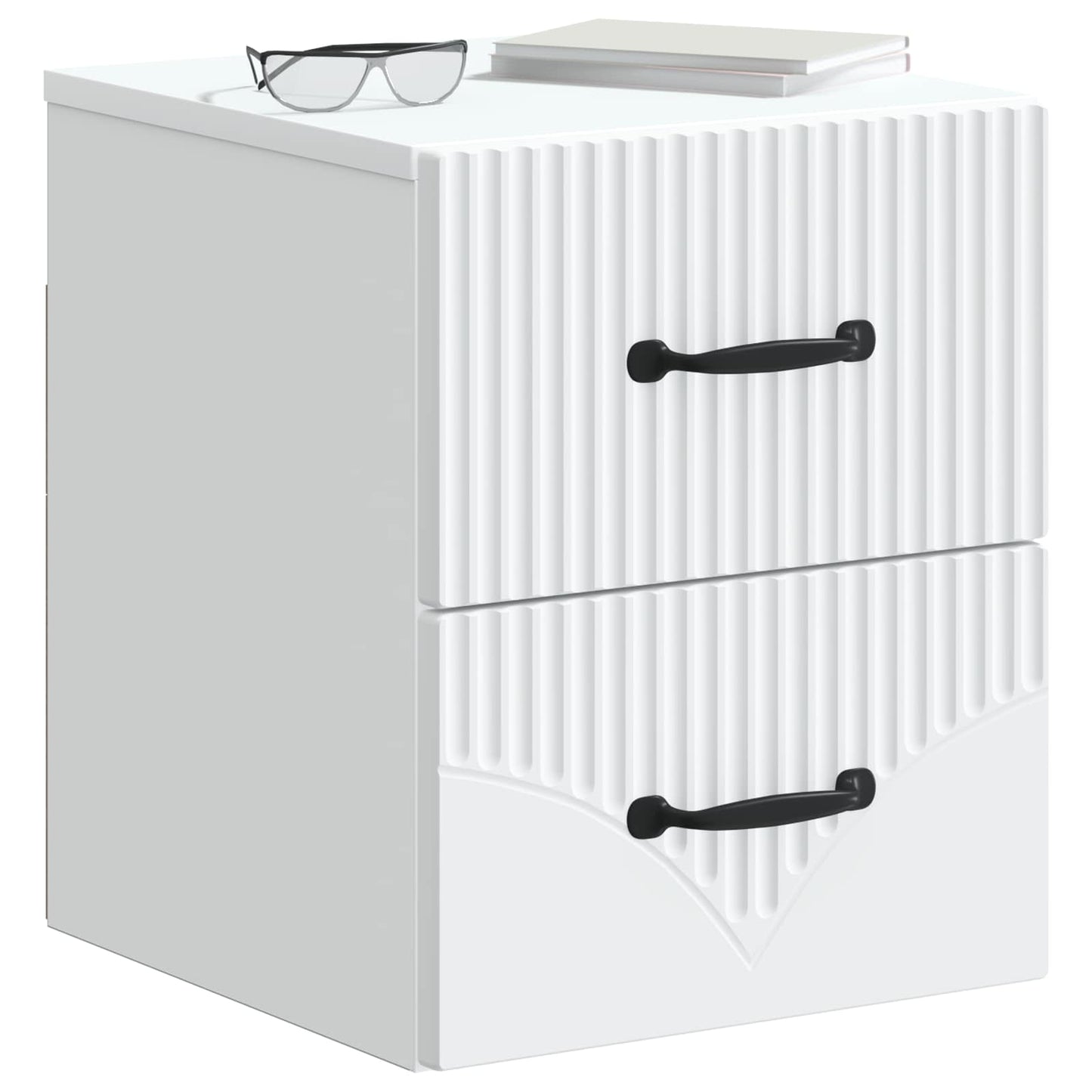 vidaXL Wall-Mounted Bedside Cabinet White 34.5 x 33 x 40 cm