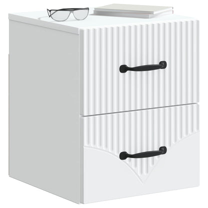 vidaXL Wall-Mounted Bedside Cabinet White 34.5 x 33 x 40 cm