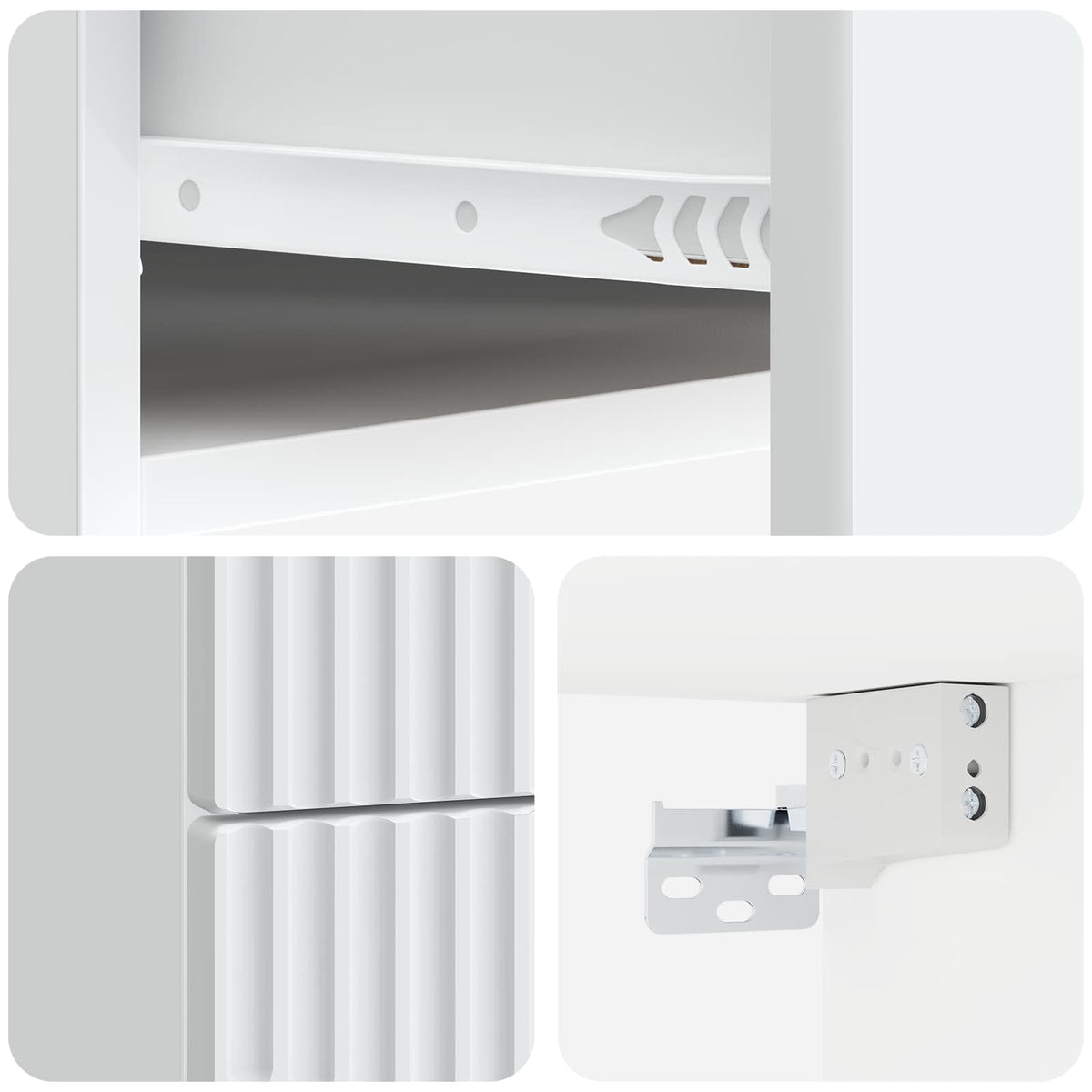 vidaXL Wall-Mounted Bedside Cabinet 2 pcs White 34.5 x 33 x 40 cm