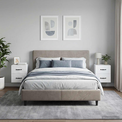 vidaXL Wall-Mounted Bedside Cabinet 2 pcs White 34.5 x 33 x 40 cm