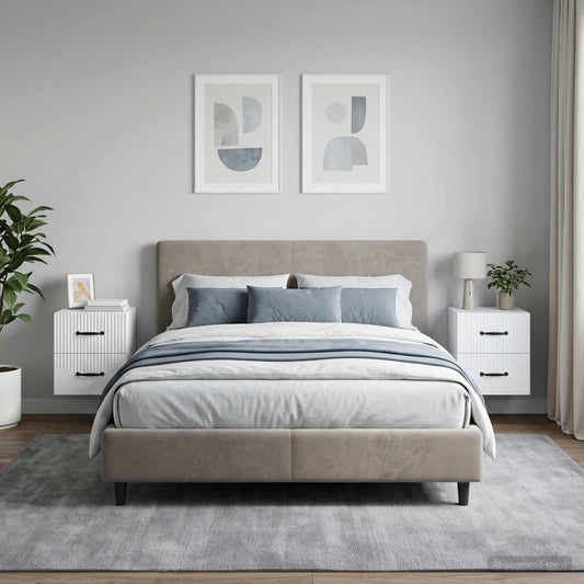 vidaXL Wall-Mounted Bedside Cabinet 2 pcs White 34.5 x 33 x 40 cm