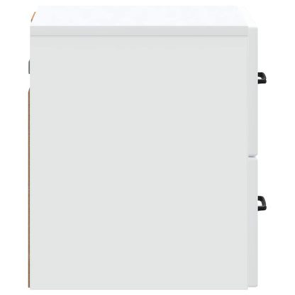 vidaXL Wall-Mounted Bedside Cabinet 2 pcs White 34.5 x 33 x 40 cm