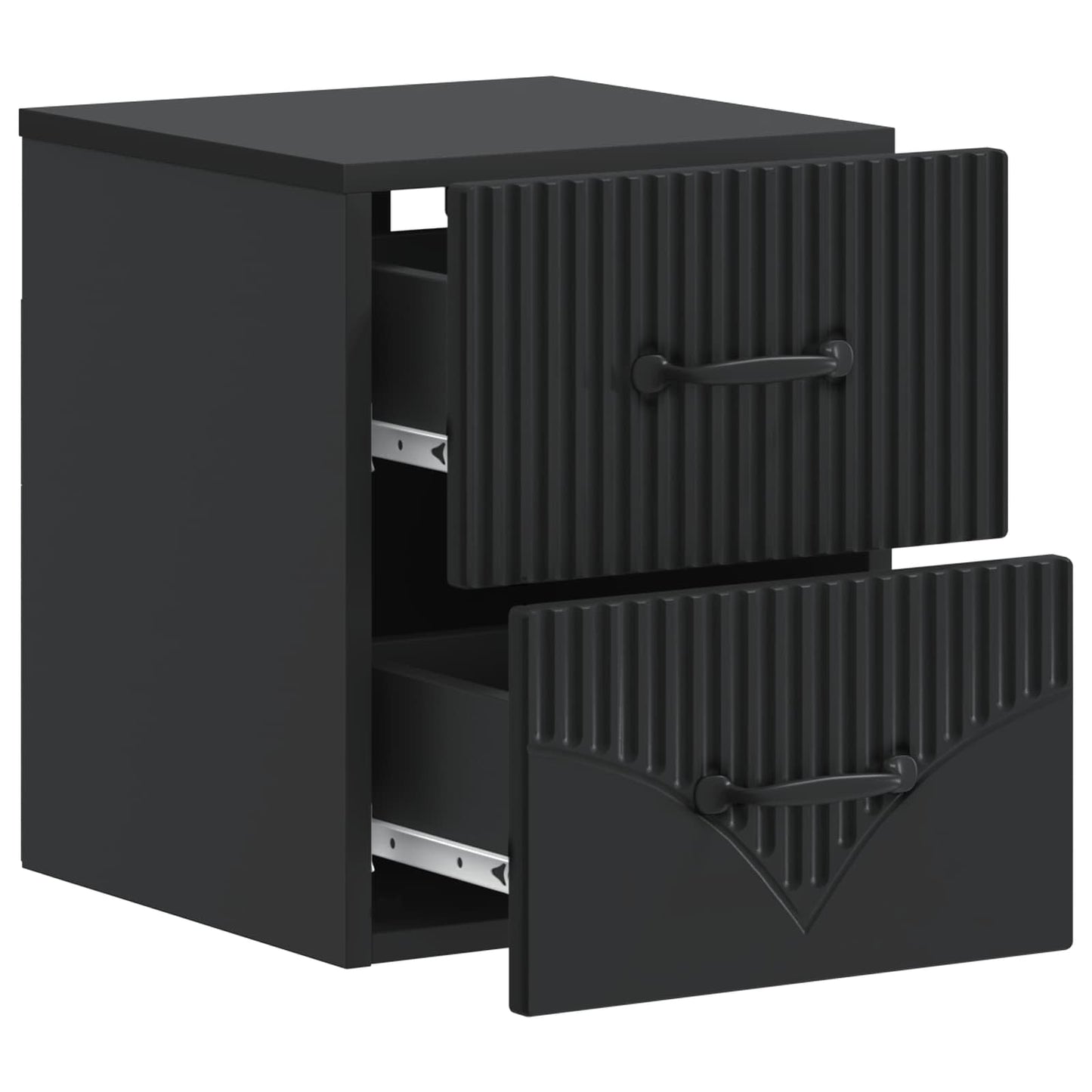 vidaXL Wall-Mounted Bedside Cabinet Black 34.5 x 33 x 40 cm
