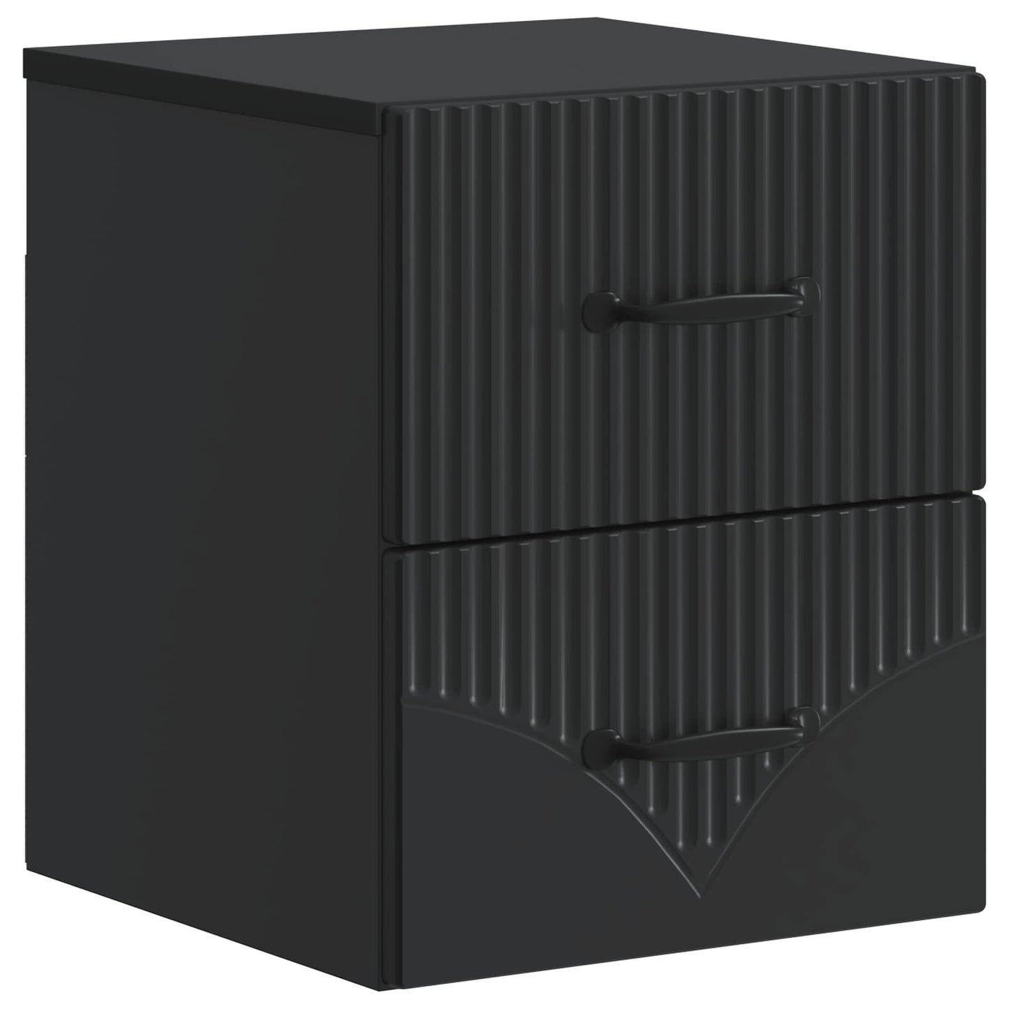 vidaXL Wall-Mounted Bedside Cabinet 2 pcs Black 34.5 x 33 x 40 cm
