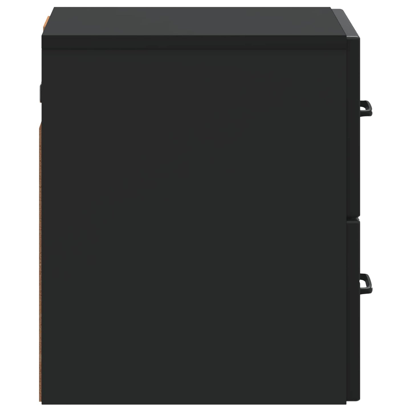 vidaXL Wall-Mounted Bedside Cabinet 2 pcs Black 34.5 x 33 x 40 cm