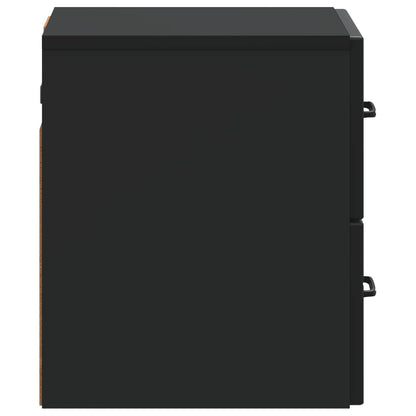 vidaXL Wall-Mounted Bedside Cabinet 2 pcs Black 34.5 x 33 x 40 cm