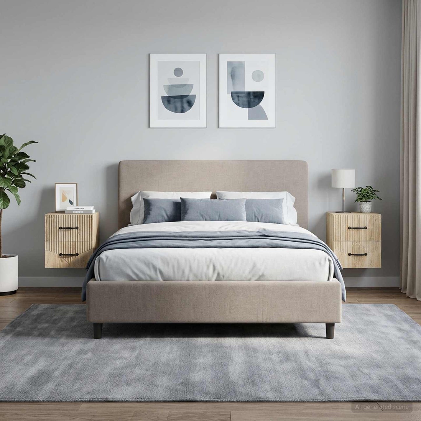 vidaXL Wall-Mounted Bedside Cabinet 2 pcs Sonoma Oak 34.5 x 33 x 40 cm