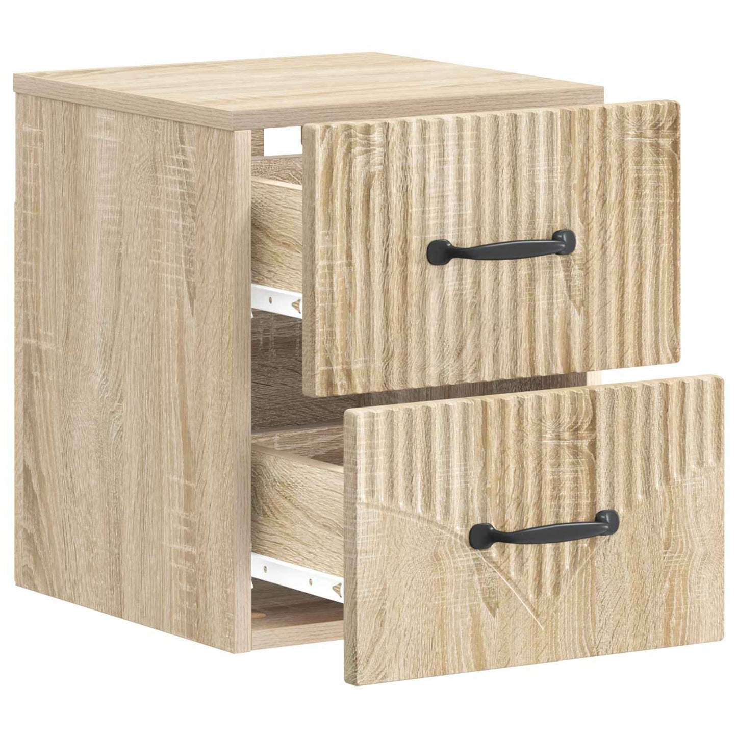 vidaXL Wall-Mounted Bedside Cabinet 2 pcs Sonoma Oak 34.5 x 33 x 40 cm