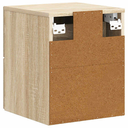 vidaXL Wall-Mounted Bedside Cabinet 2 pcs Sonoma Oak 34.5 x 33 x 40 cm