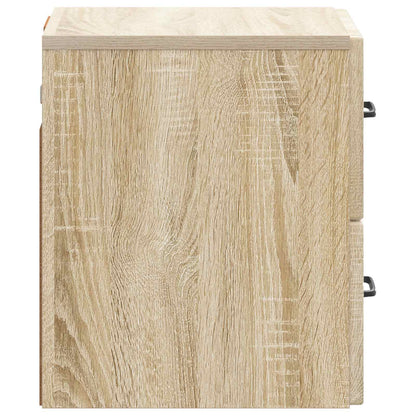 vidaXL Wall-Mounted Bedside Cabinet 2 pcs Sonoma Oak 34.5 x 33 x 40 cm